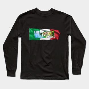 VARENNA - Lake Como, Italy with Flag Long Sleeve T-Shirt